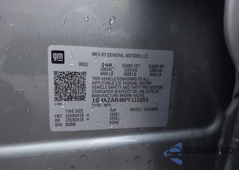 2023 Cadillac Xt4 Fwd Luxury from USA, damaged, VIN 1GYAZAR48PF110253